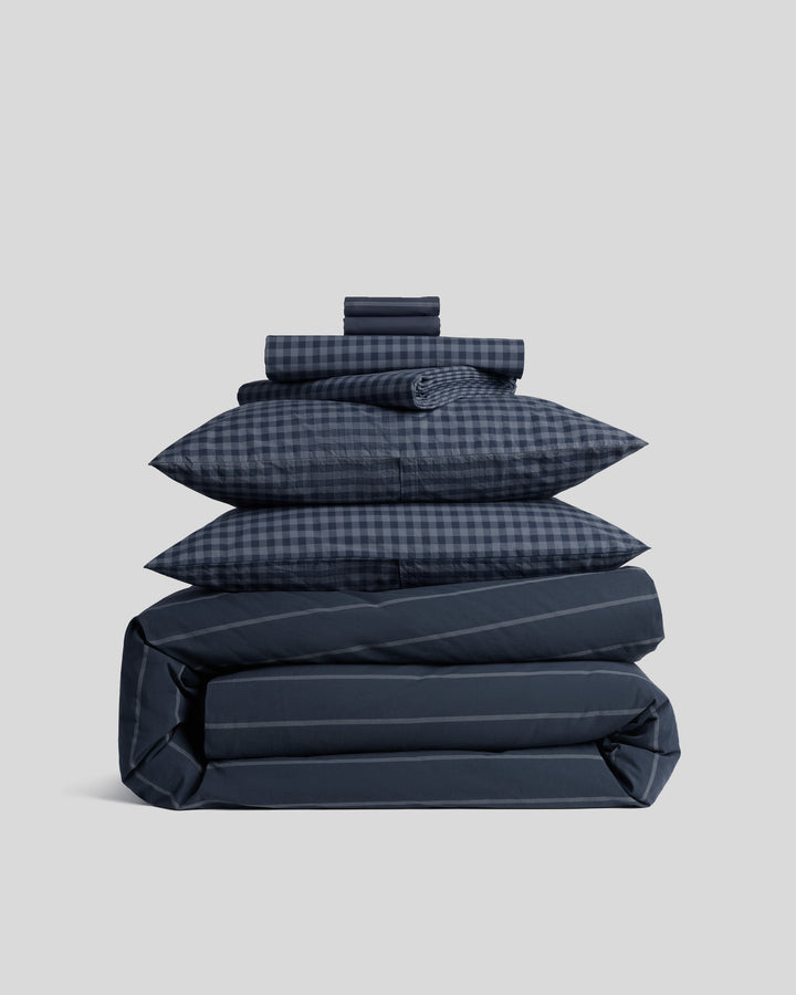 Brushed Cotton Bundle - Dusk Check/Stripe F/Q