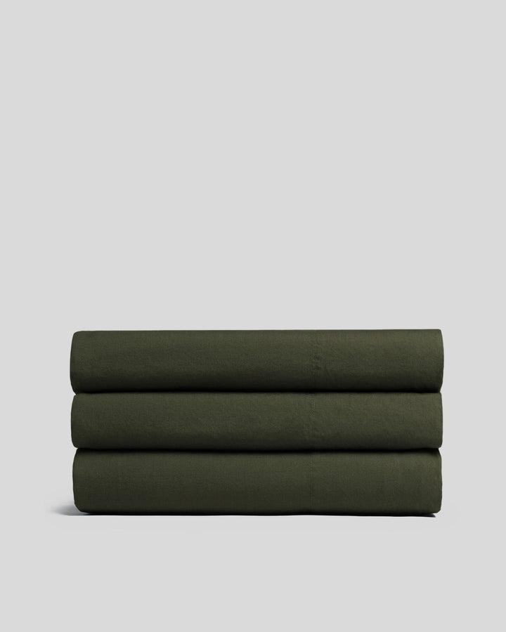 Brushed Cotton Top Sheet (Evergreen)