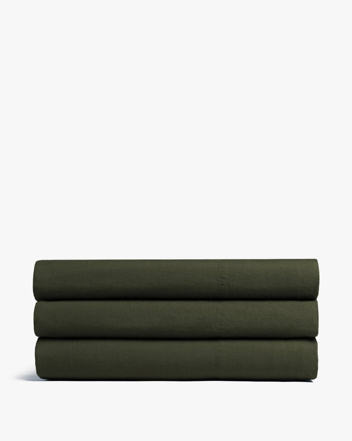 Brushed Cotton Top Sheet (Evergreen)