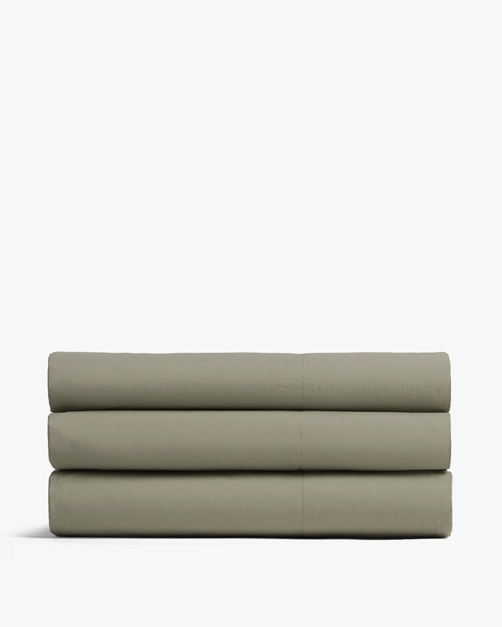 Brushed Cotton Top Sheet (Moss)