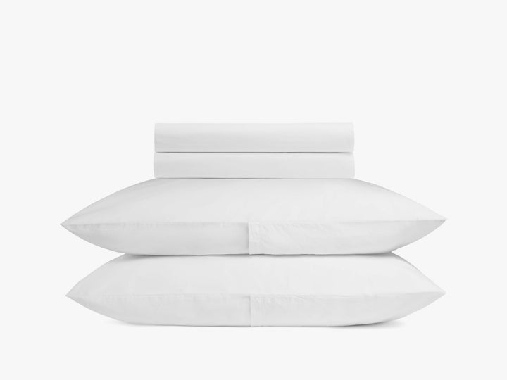 Brushed Cotton Sheet Set - White K/CK