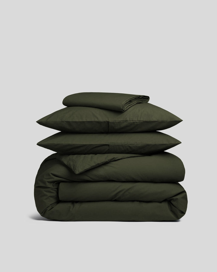 Brushed Cotton Venice Set - Evergreen F/Q