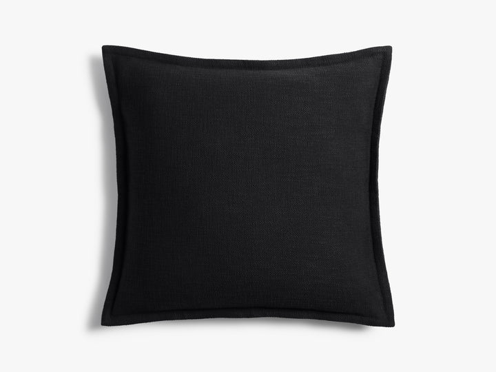 Classic Flange Pillow Cover (Soft Black)