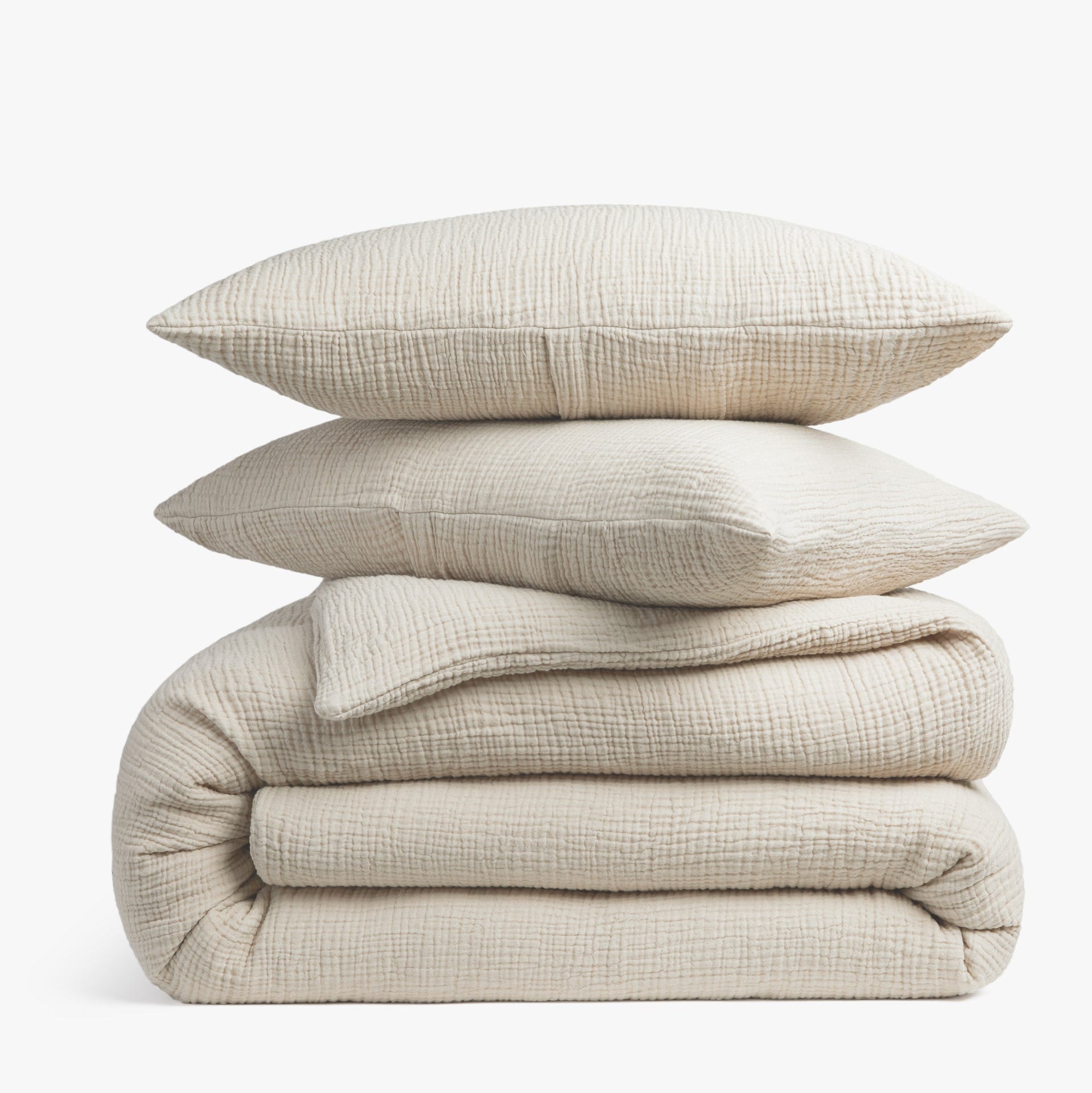 Organic Cloud Cotton Duvet Cover Set (Ivory)