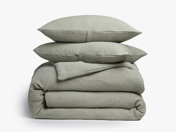 Organic Cloud Cotton Duvet Cover Set (Butter)