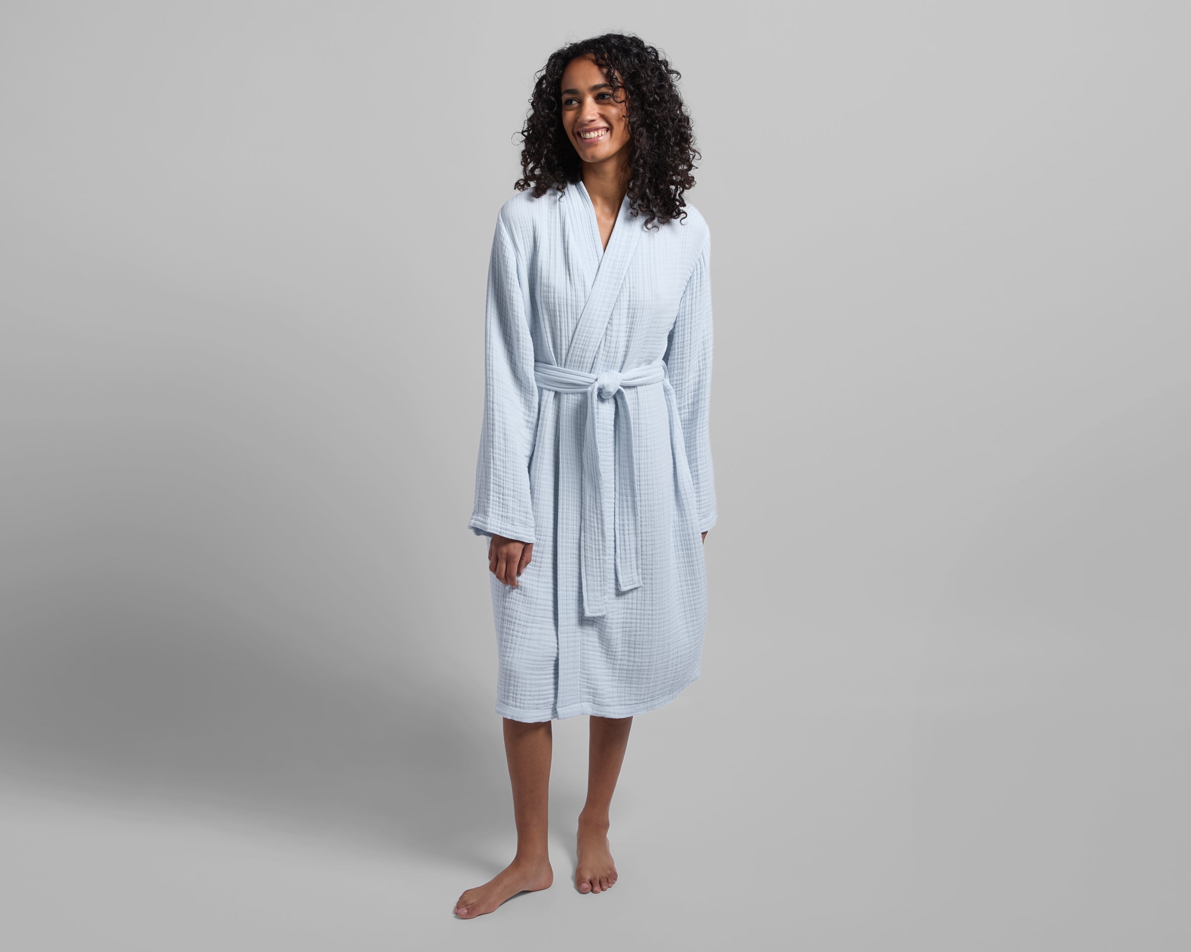 Cloud Cotton Robe in Lagoon Size XS | Parachute Home Cloud Cotton Robe in Lagoon Size XS | Parachute Home