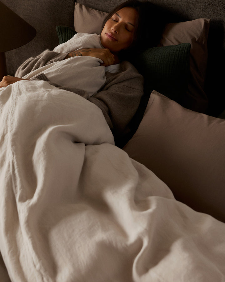 Linen Top Sheet - Bone