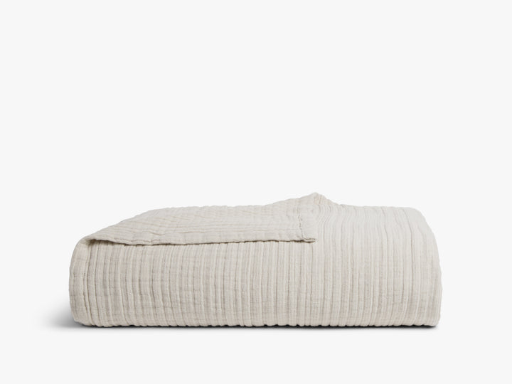 Cloud Linen Gauze Bed Blanket (Natural)