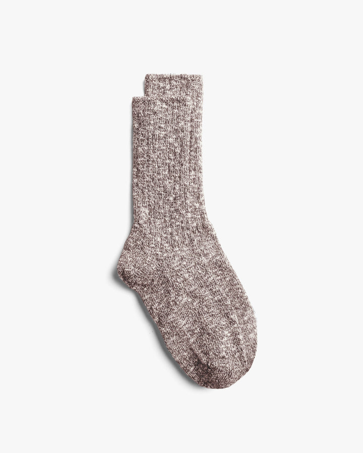 Cotton Marled Socks (Raisin)