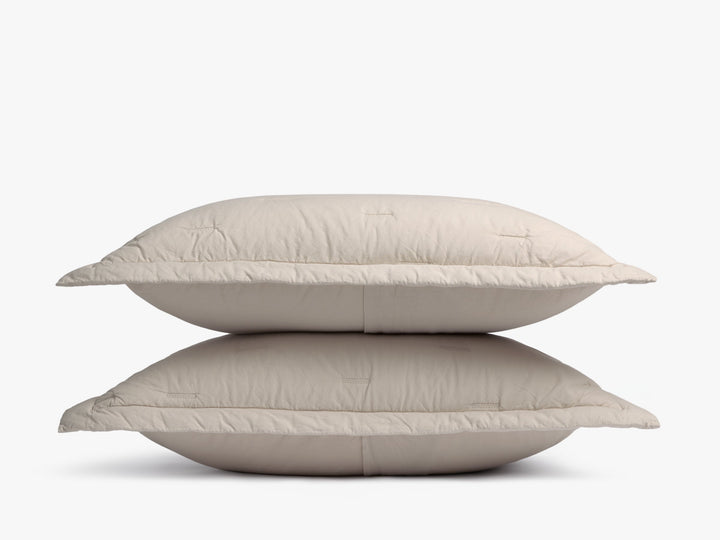 Essential Cotton Sham Set (Bone)