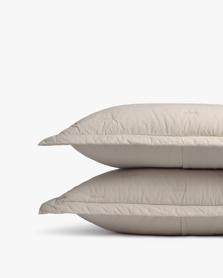 Essential Cotton Sham Set (Bone)