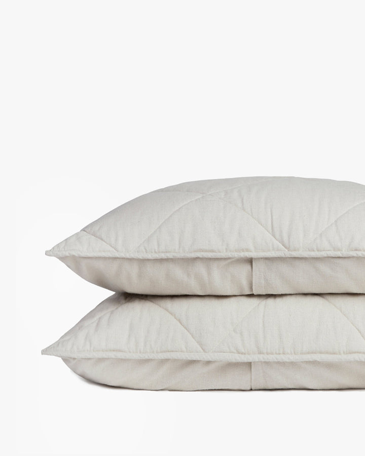 Flannel Sham Set (Parchment)