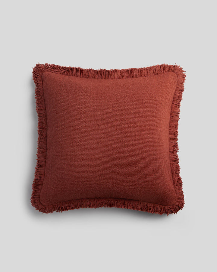 Fringe Wool Pillow Cover (Canyon)