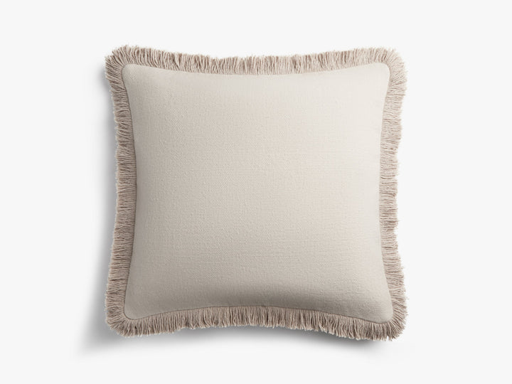 Fringe Wool Pillow Cover (Ecru)