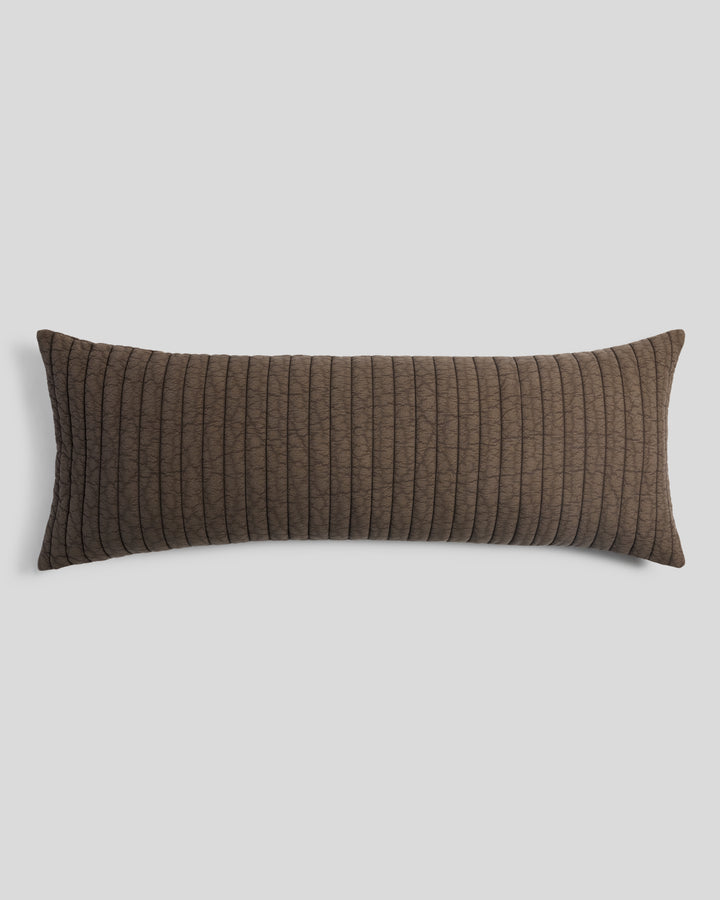 Garment Dyed Channel Body Pillow Cover (Warm Grey)