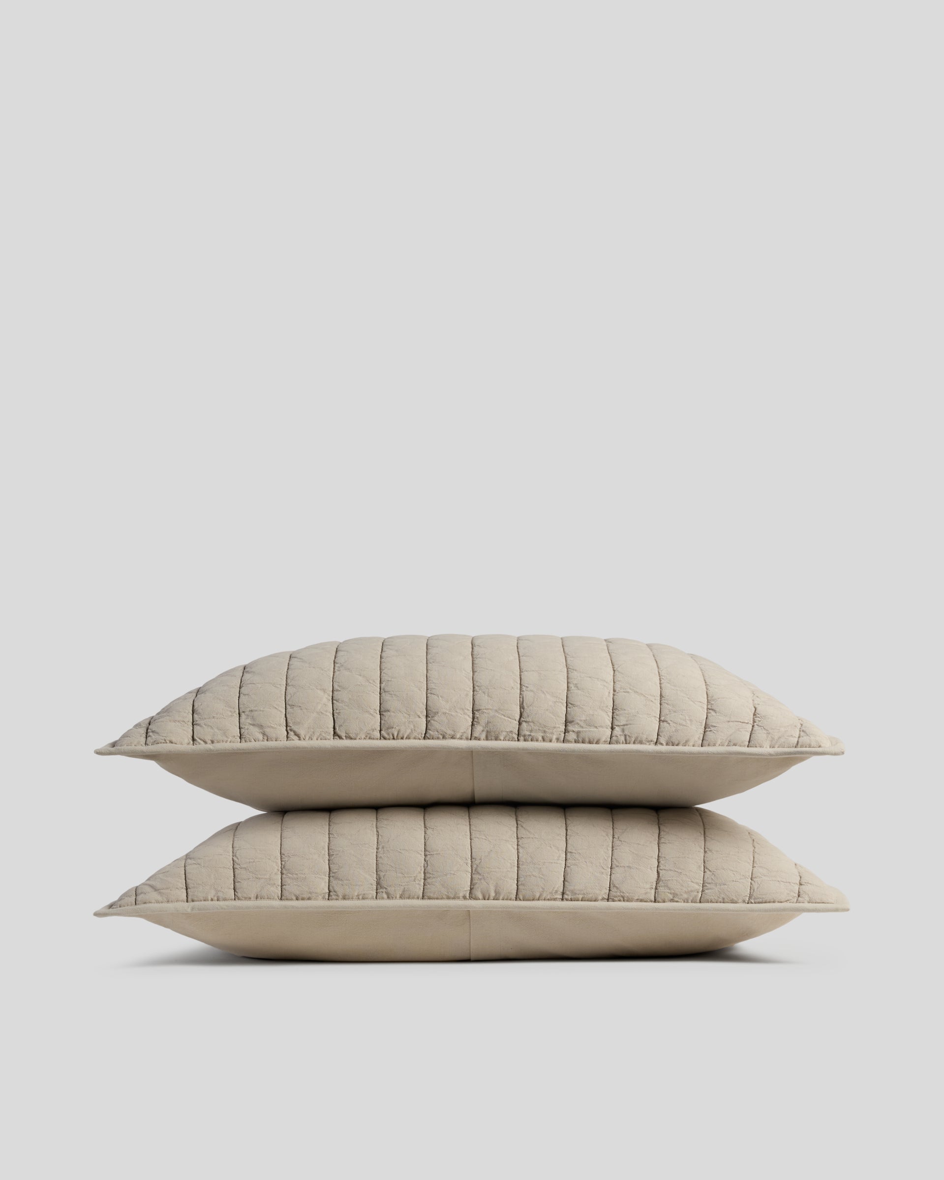 Garment Dyed Channel Sham Set (Bone)