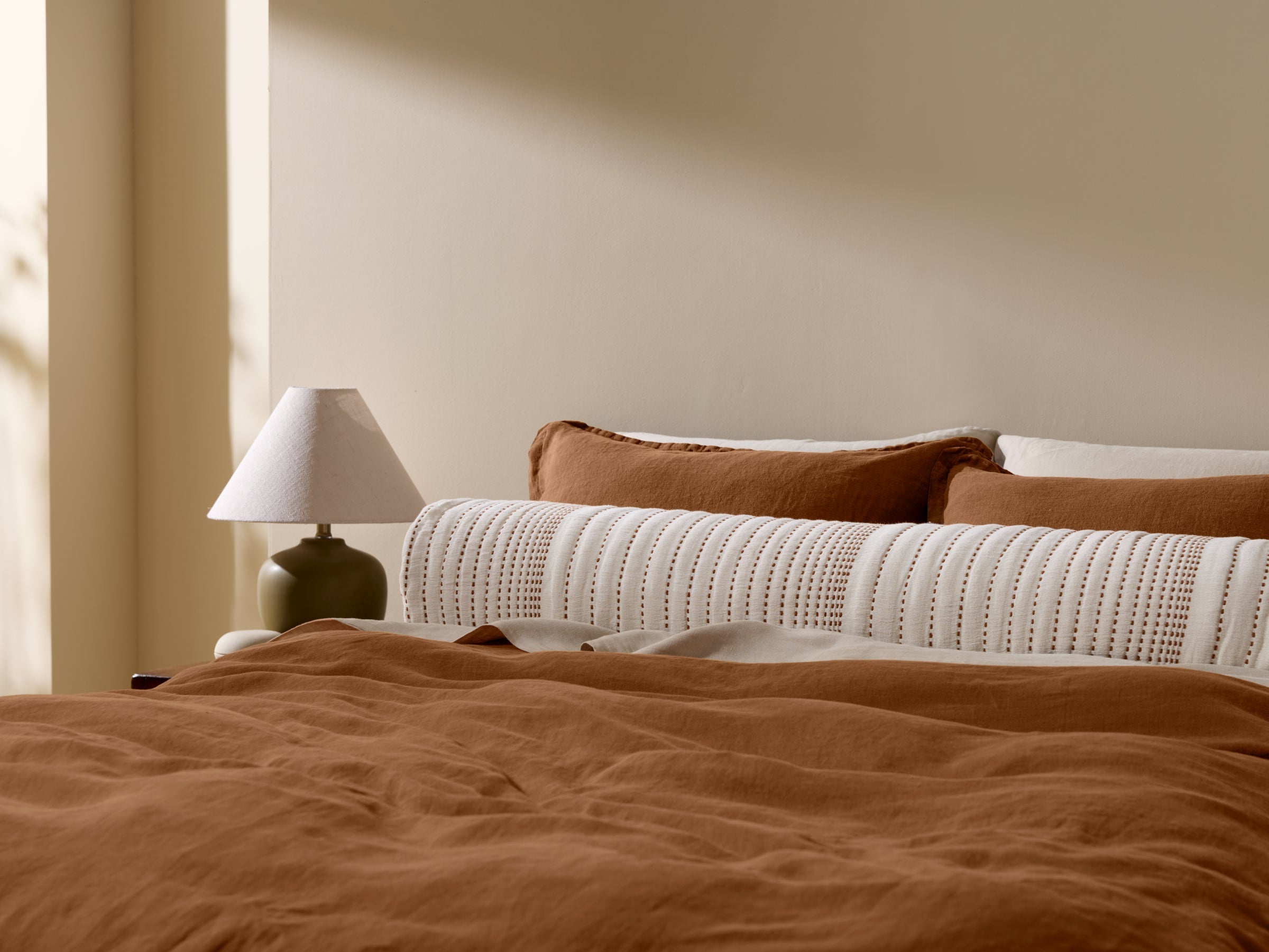 Hand Stitched Bolster Pillow Cover