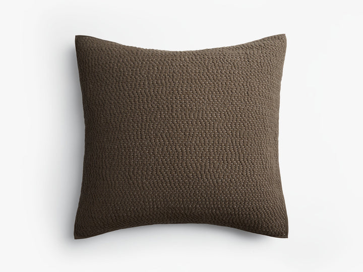 Hand Stitched Cotton Euro Sham (Ash)