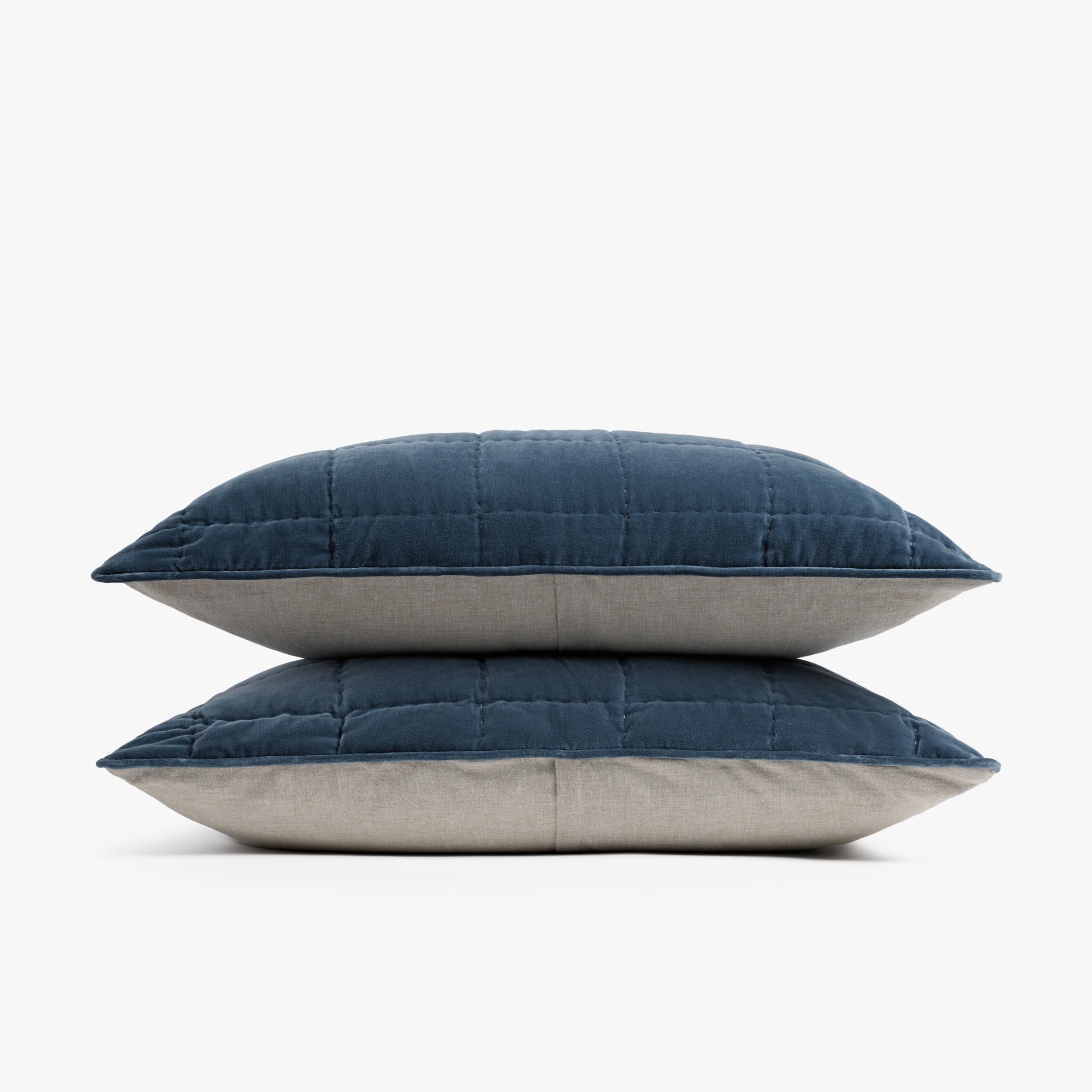 Hand Stitched Velvet Quilted Sham (Dusk)