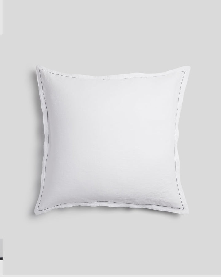 Linen Tencel Euro Sham (White)