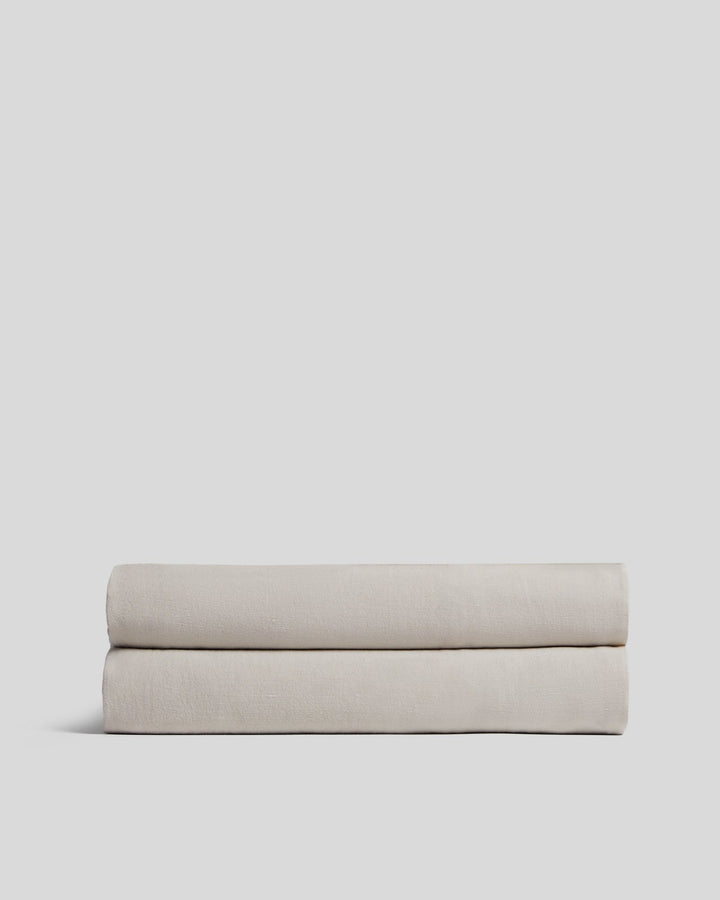 Linen Tencel Fitted Sheet (Bone)