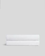 Linen Tencel Fitted Sheet - FINAL SALE (White with Black)
