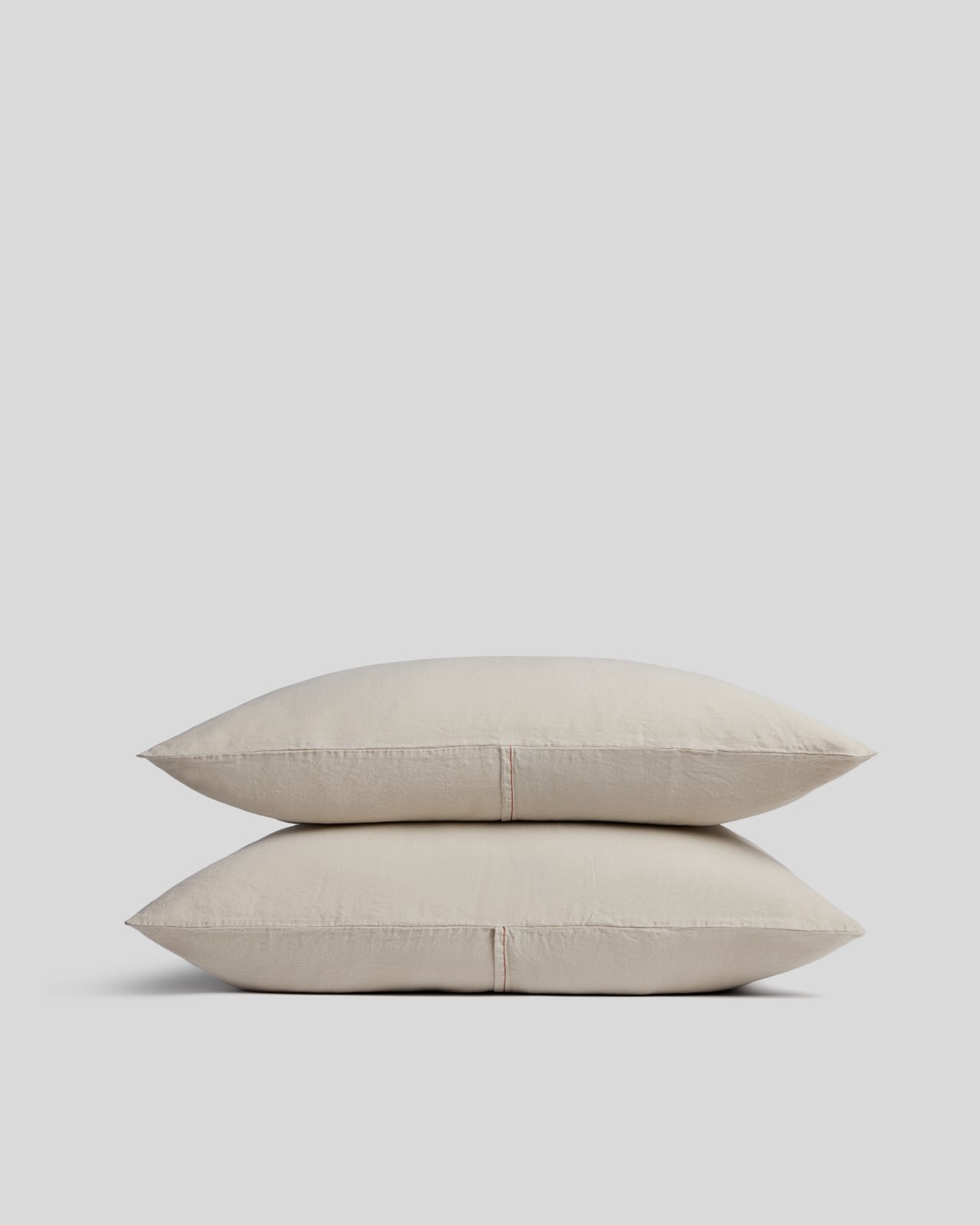 Linen Tencel Pillowcase Set - FINAL SALE (Bone with Canyon) - Standard / Bone with Canyon / Back Envelope