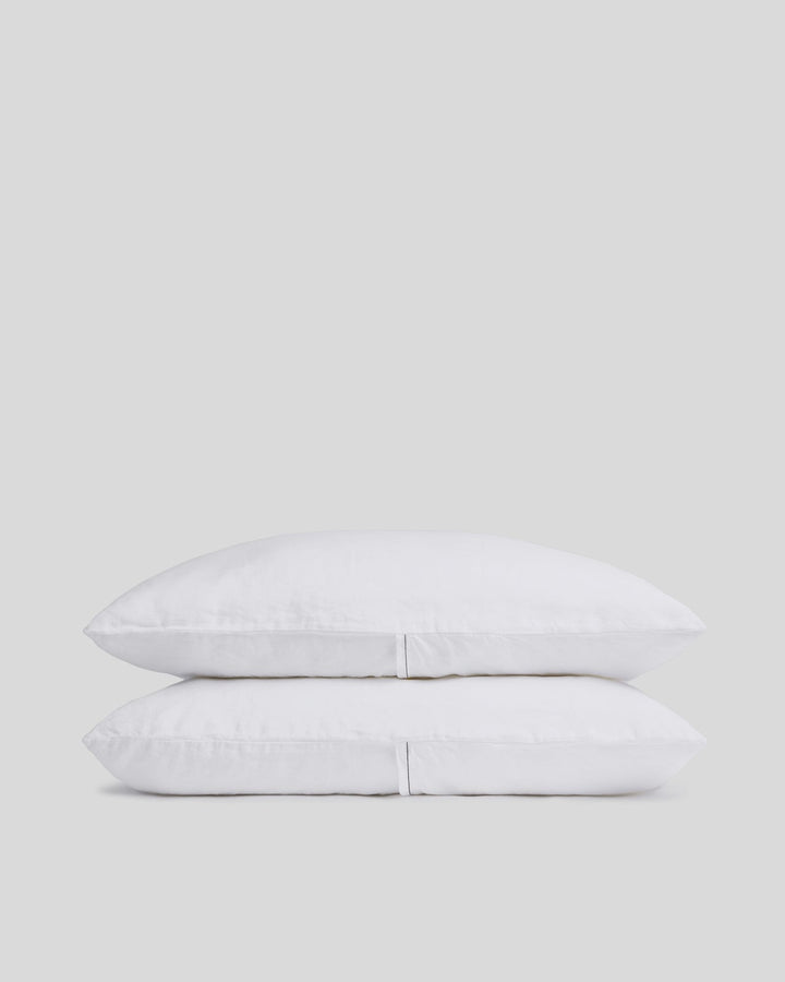 Linen Tencel Pillowcase Set (White)