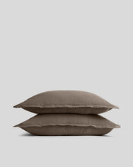 Linen Tencel Sham Set (Warm Grey)