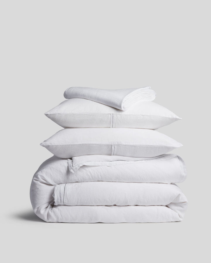 Linen Tencel Venice Set - White K/CK