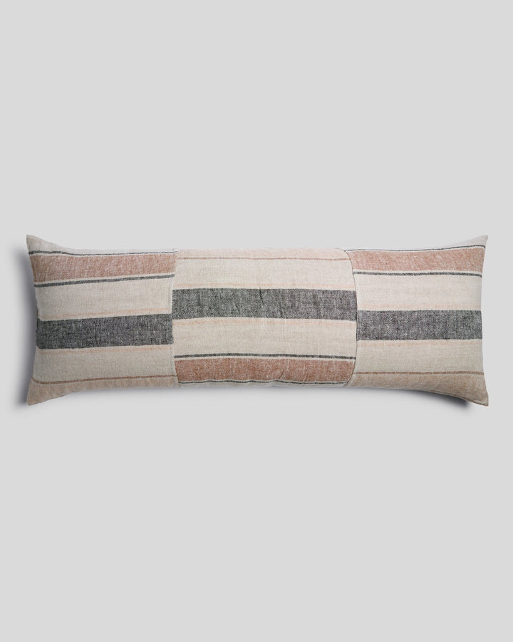 Heritage Linen Body Pillow Cover (Natural Stripe Warm)