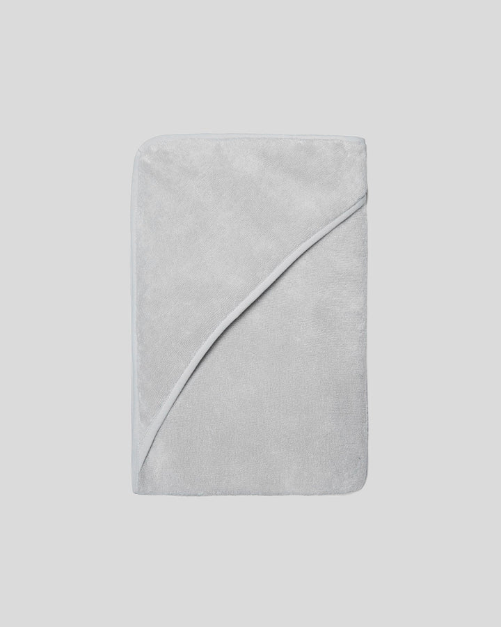 Organic Hooded Baby Towel (Light Grey)