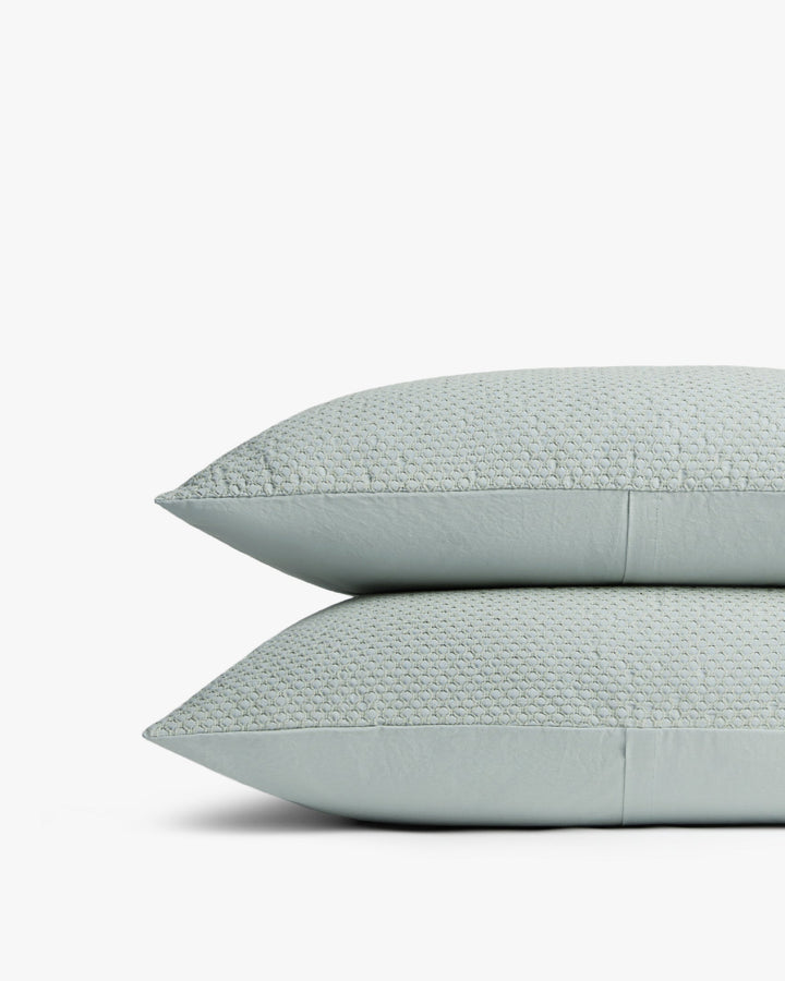 Lattice Cotton Sham Set (Spa)