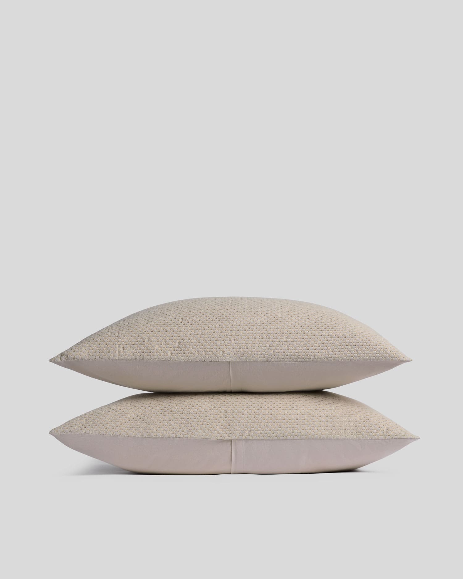 Lattice Cotton Sham Set (Bone)