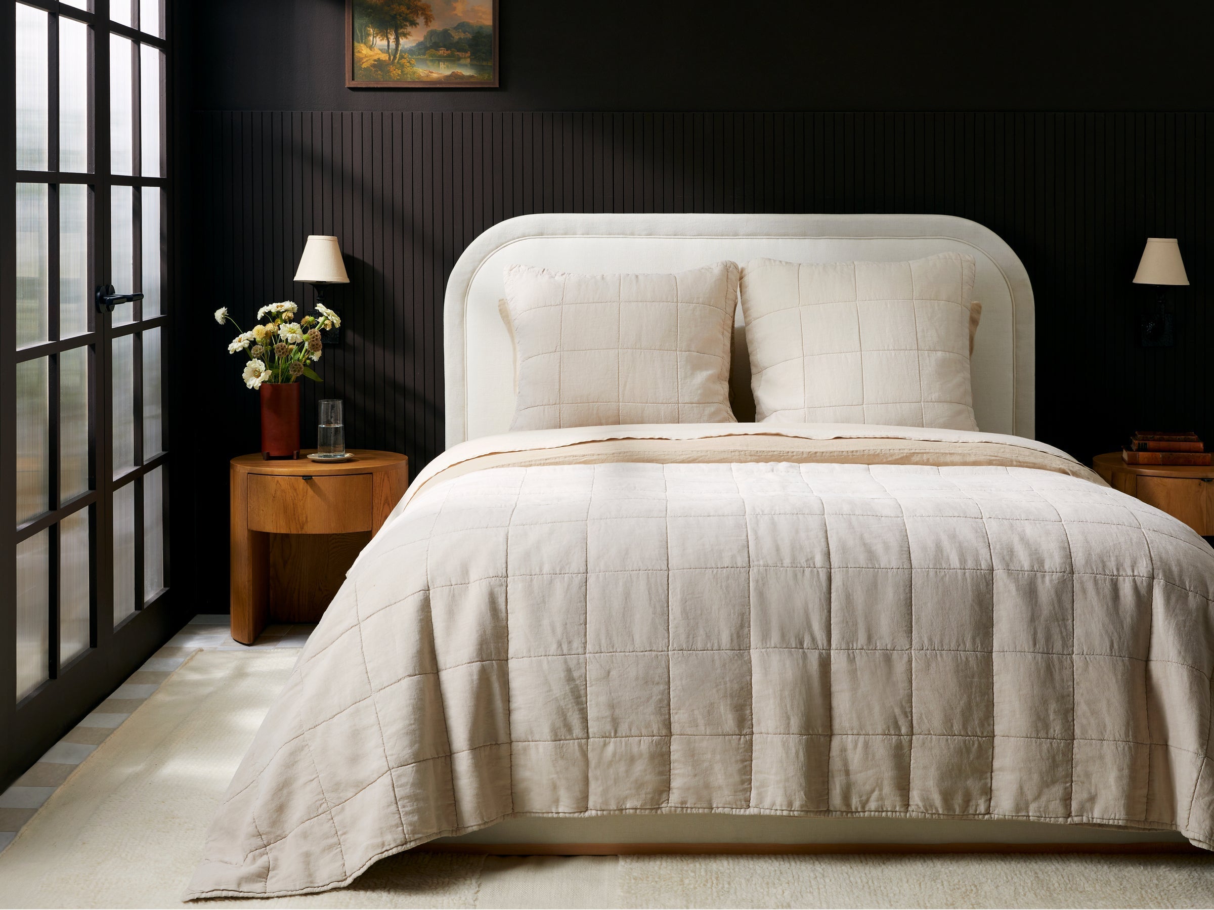 Linen Box Quilted Euro Sham - Thumbnail 4