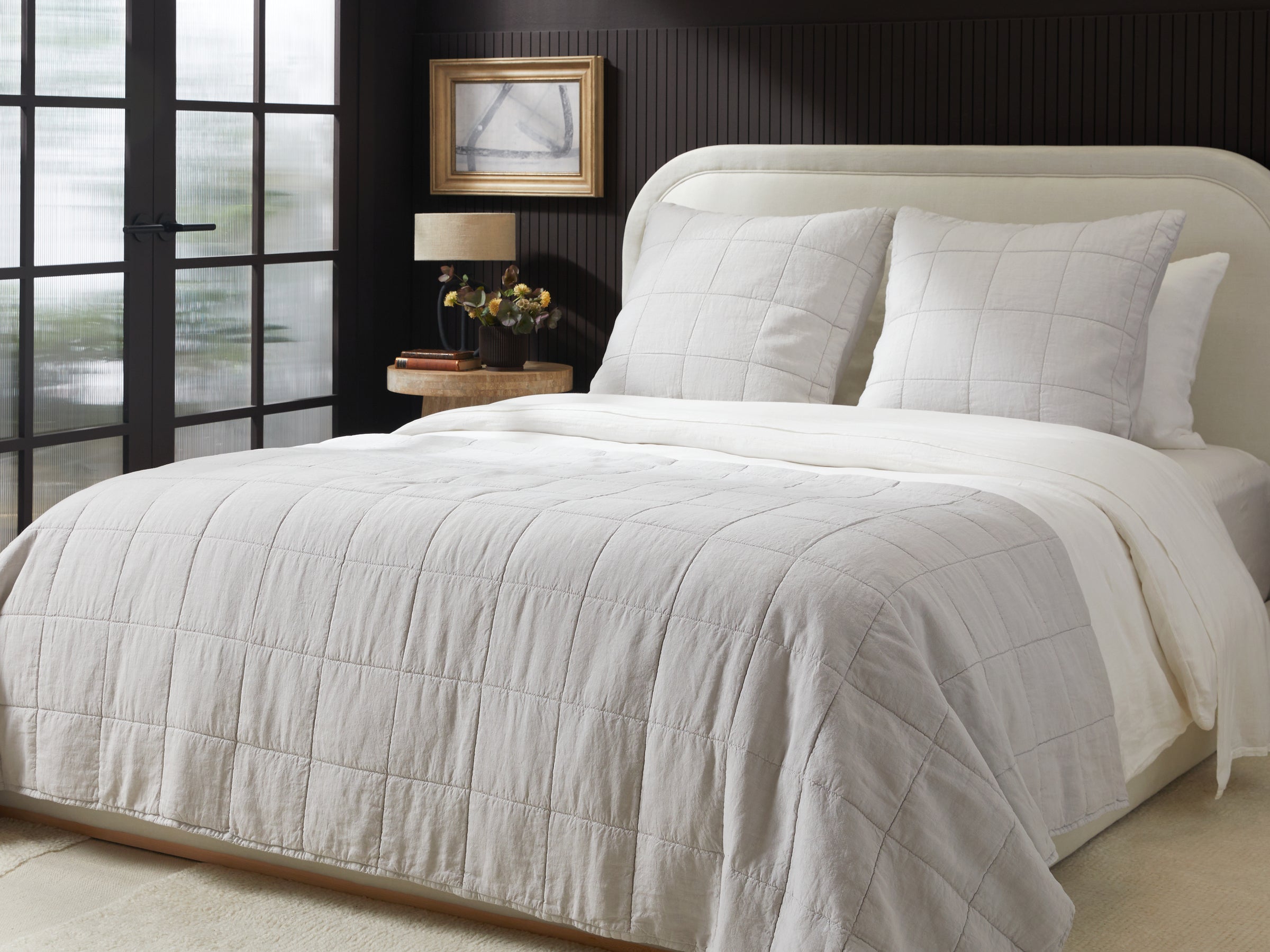 Linen Box Quilted Euro Sham