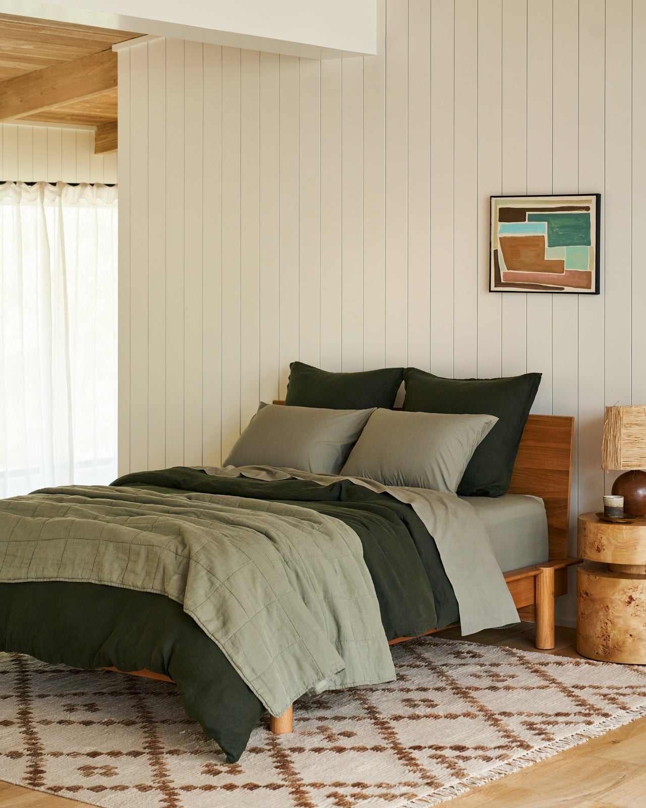 Linen Box Quilt (Moss) – Parachute Home