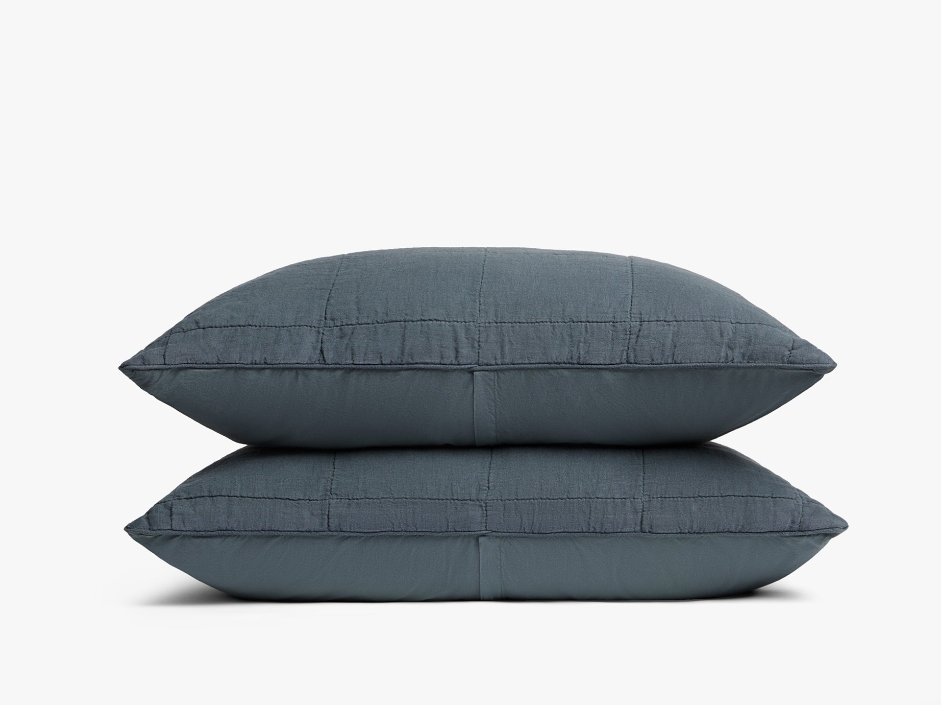 Linen Box Quilted Sham Set (Dusk)