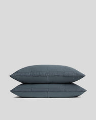 Linen Box Quilted Sham Set (Dusk)