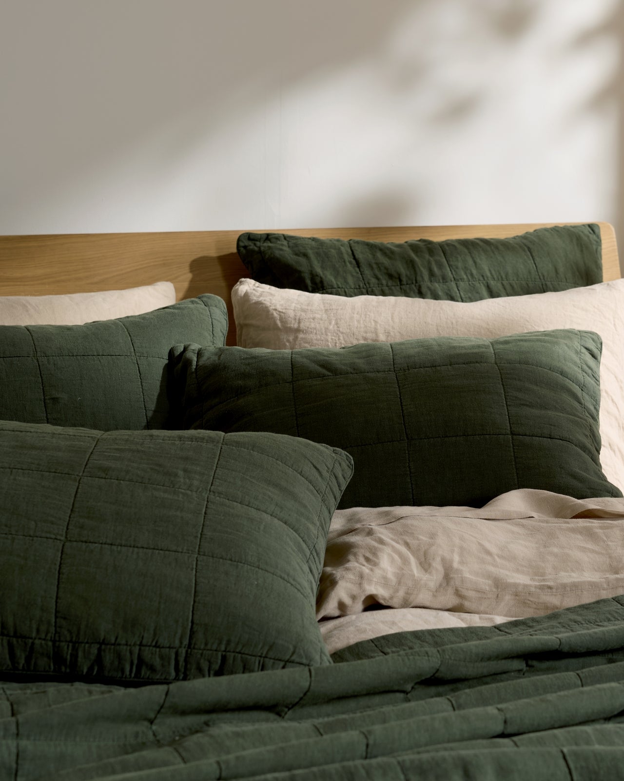 Linen Box Quilted Sham Set - Thumbnail 4