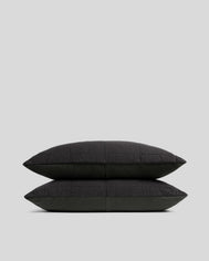 Linen Box Quilted Sham Set (Onyx)