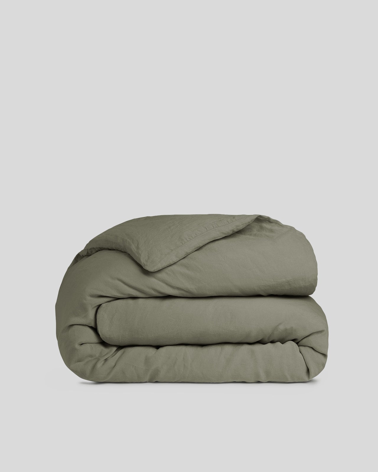 Linen Duvet Cover (Moss) - Full/Queen