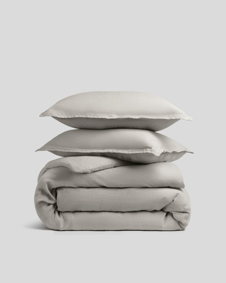 Linen Duvet Cover Set - Dove F/Q
