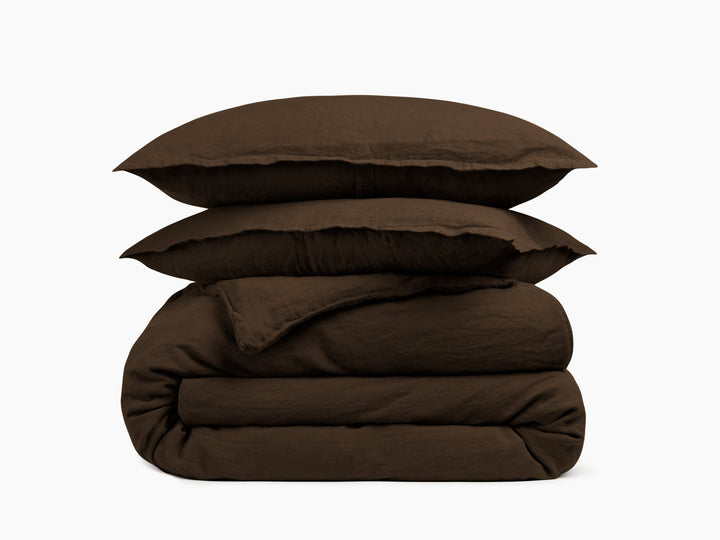 Linen Duvet Cover Set - Java K/CK