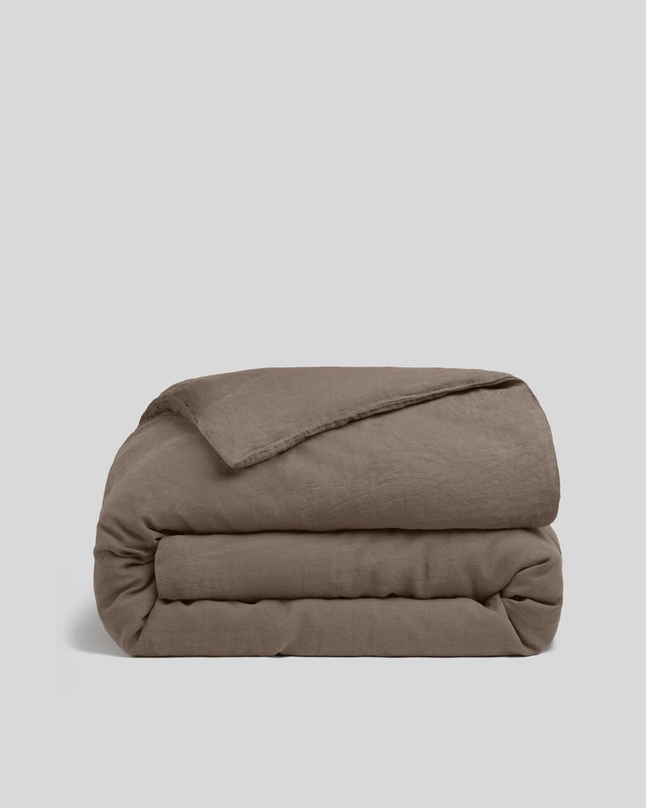 Linen Duvet Cover (Warm Grey)