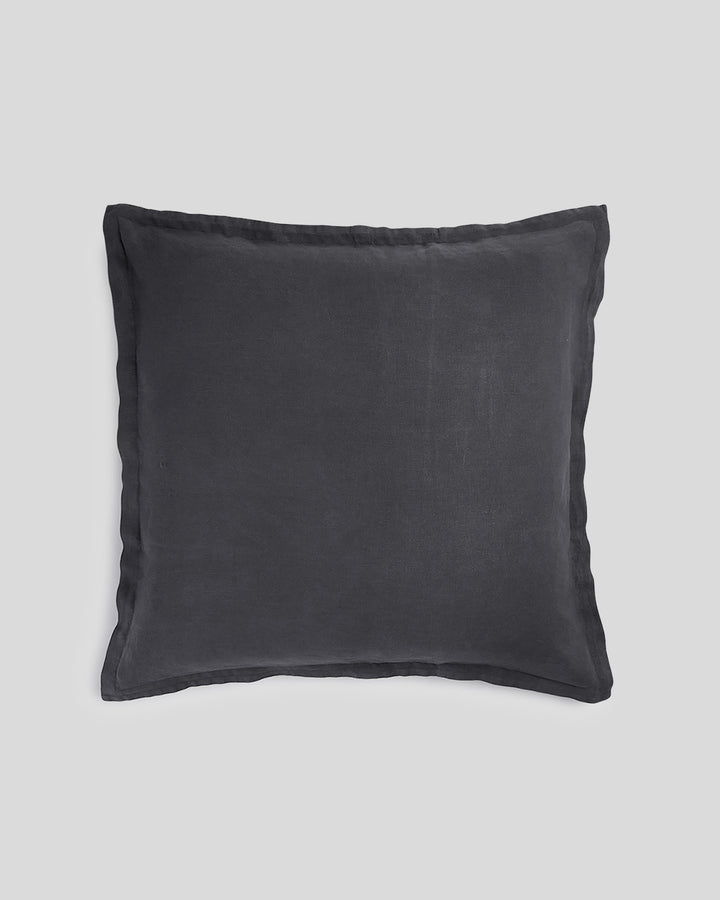 Linen Euro Sham (Coal)