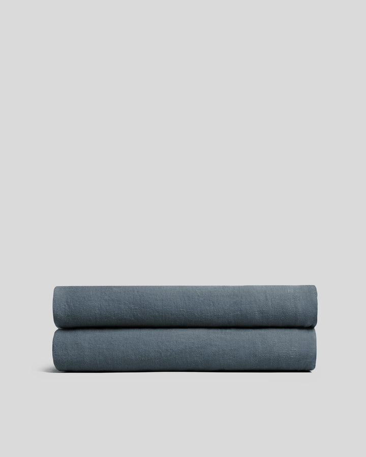 Linen Fitted Sheet (Dusk)