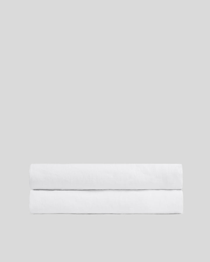Linen Fitted Sheet (White)