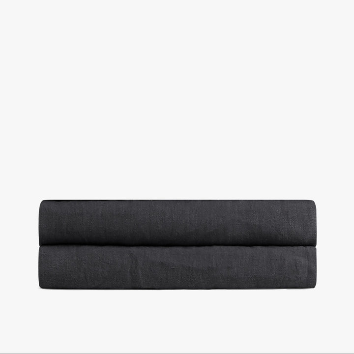 Linen Fitted Sheet (Coal)