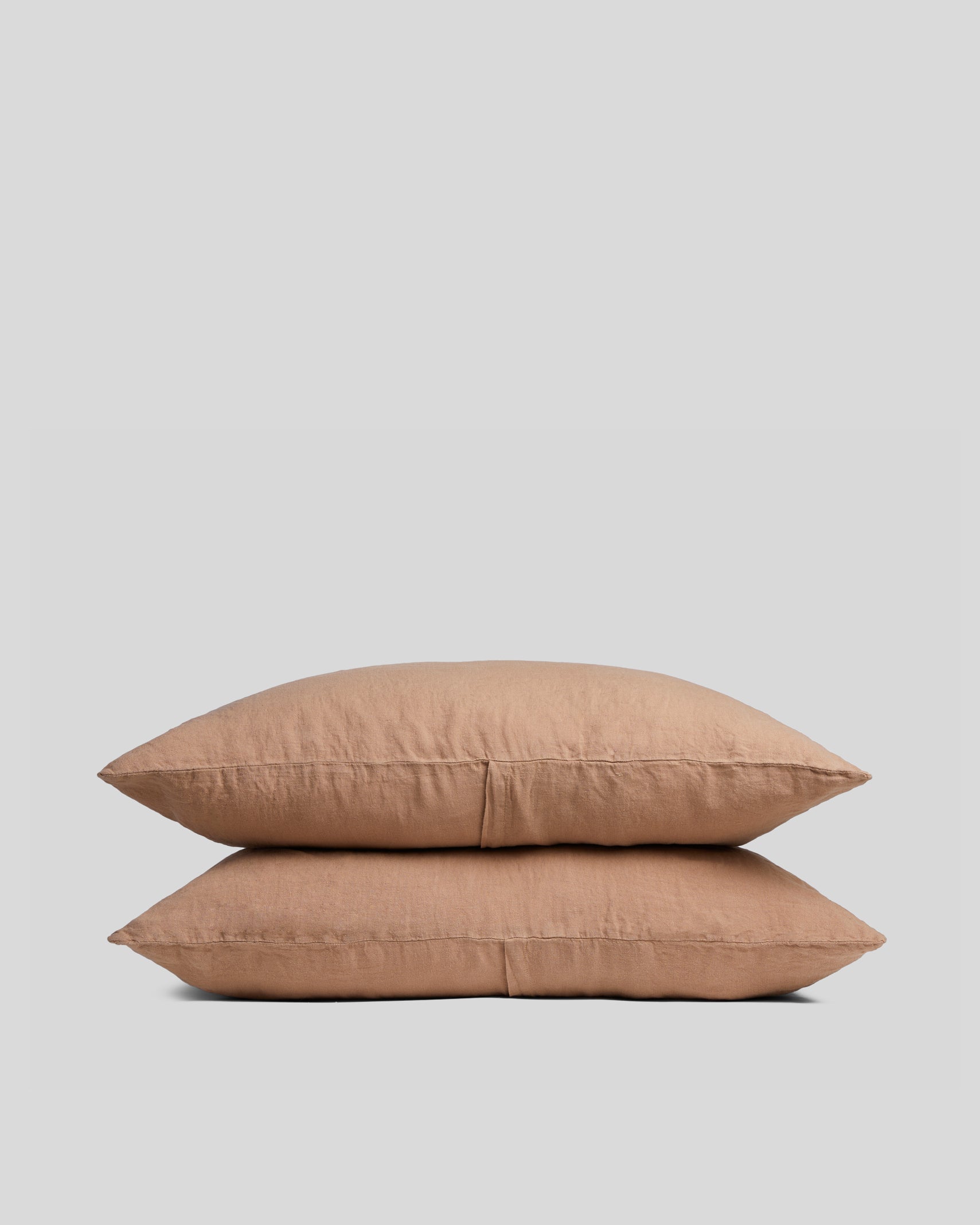 Linen Pillowcase Set (Tobacco) - Standard / Tobacco / Back Envelope
